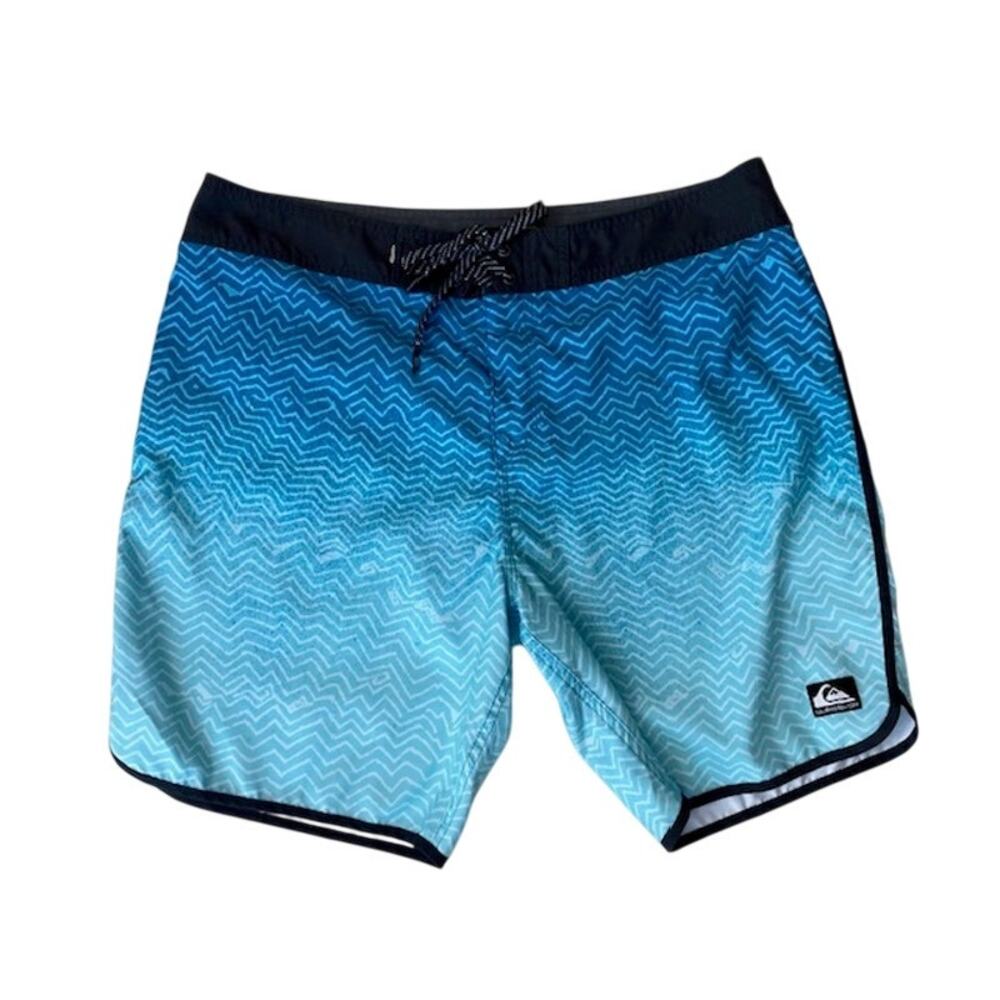 Quiksilver Teal, Gray and Black Board Shorts - Size 36